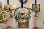 Personalized Photo Christmas Ornament: Stained Glass Keepsake