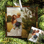Personalized Photo Christmas Ornament: Stained Glass Keepsake