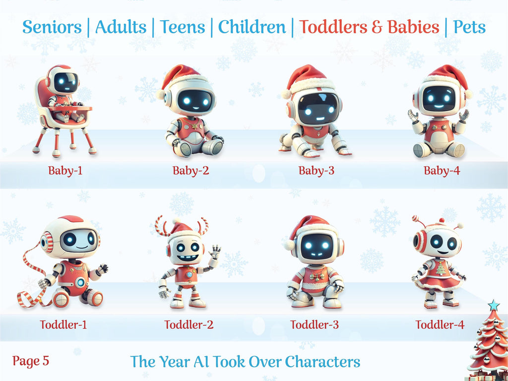 AI Family Glass Christmas Decoration
