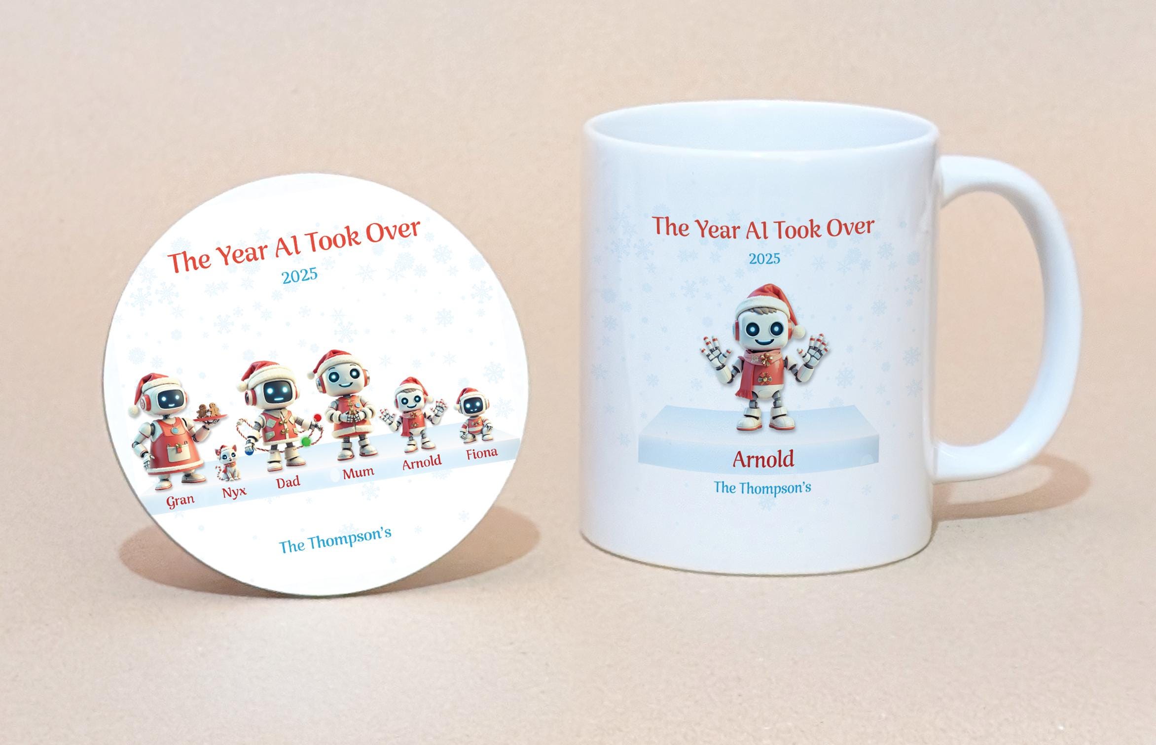 Personalised AI Family Christmas Mug