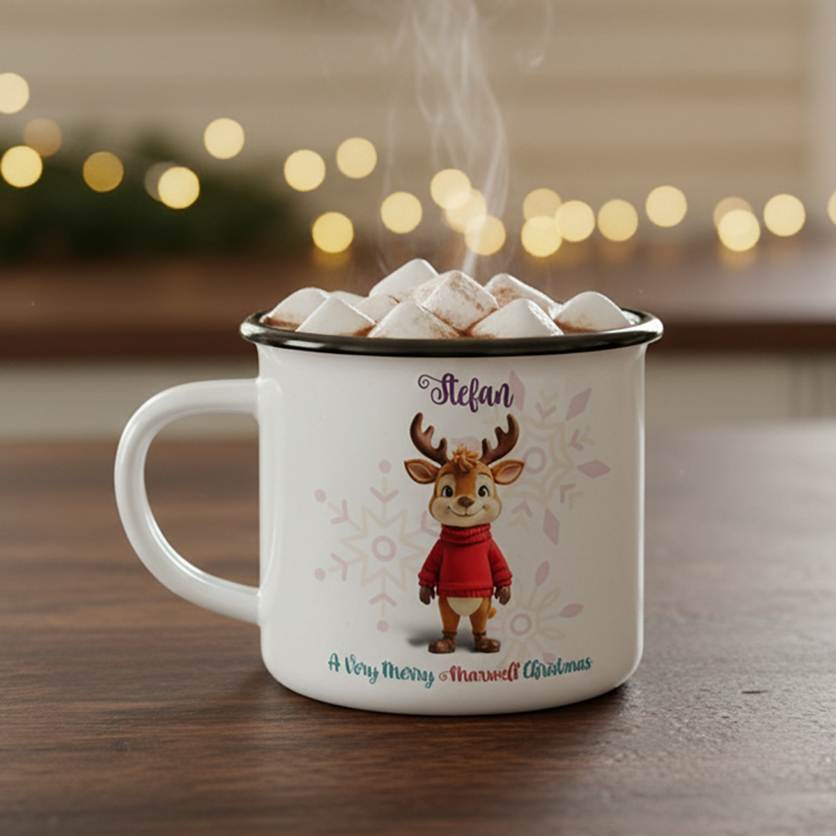 Family Reindeer Christmas Mug