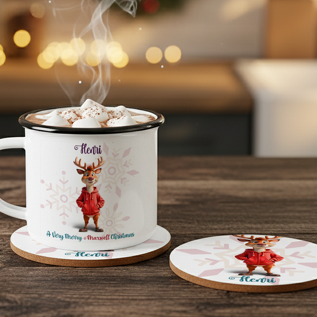Family Reindeer Christmas Mug