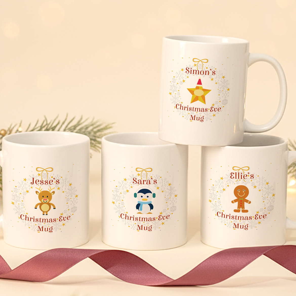 Classic Christmas Eve Mugs