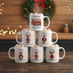 Family Reindeer Christmas Mug