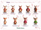 Personalised Family Reindeer Glass Christmas Decoration