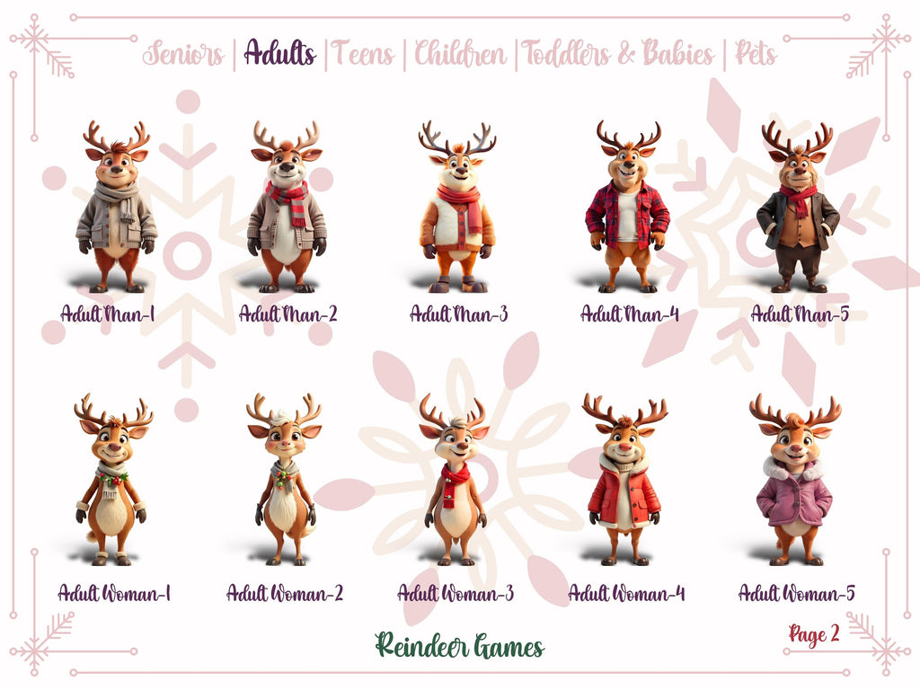 Personalised Family Reindeer Glass Christmas Decoration