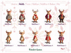 Personalised Family Reindeer Glass Christmas Decoration