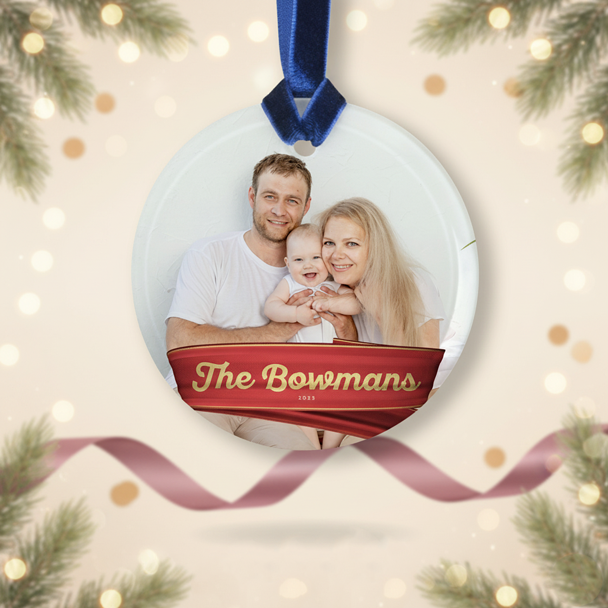 Round Glass Christmas Decoration