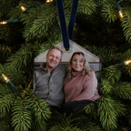 Hexagon Glass Christmas Decoration