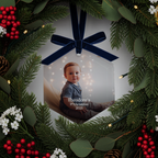 Hexagon Glass Christmas Decoration