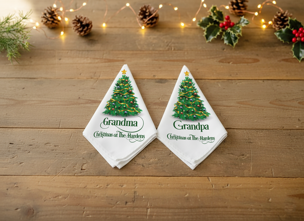 Personalised Christmas Napkins – 50cm Spun Polyester
