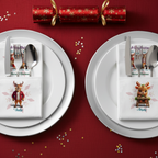 Reindeer Character Personalised Christmas Napkins