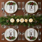 Stag Christmas Napkins – 50cm Spun Polyester