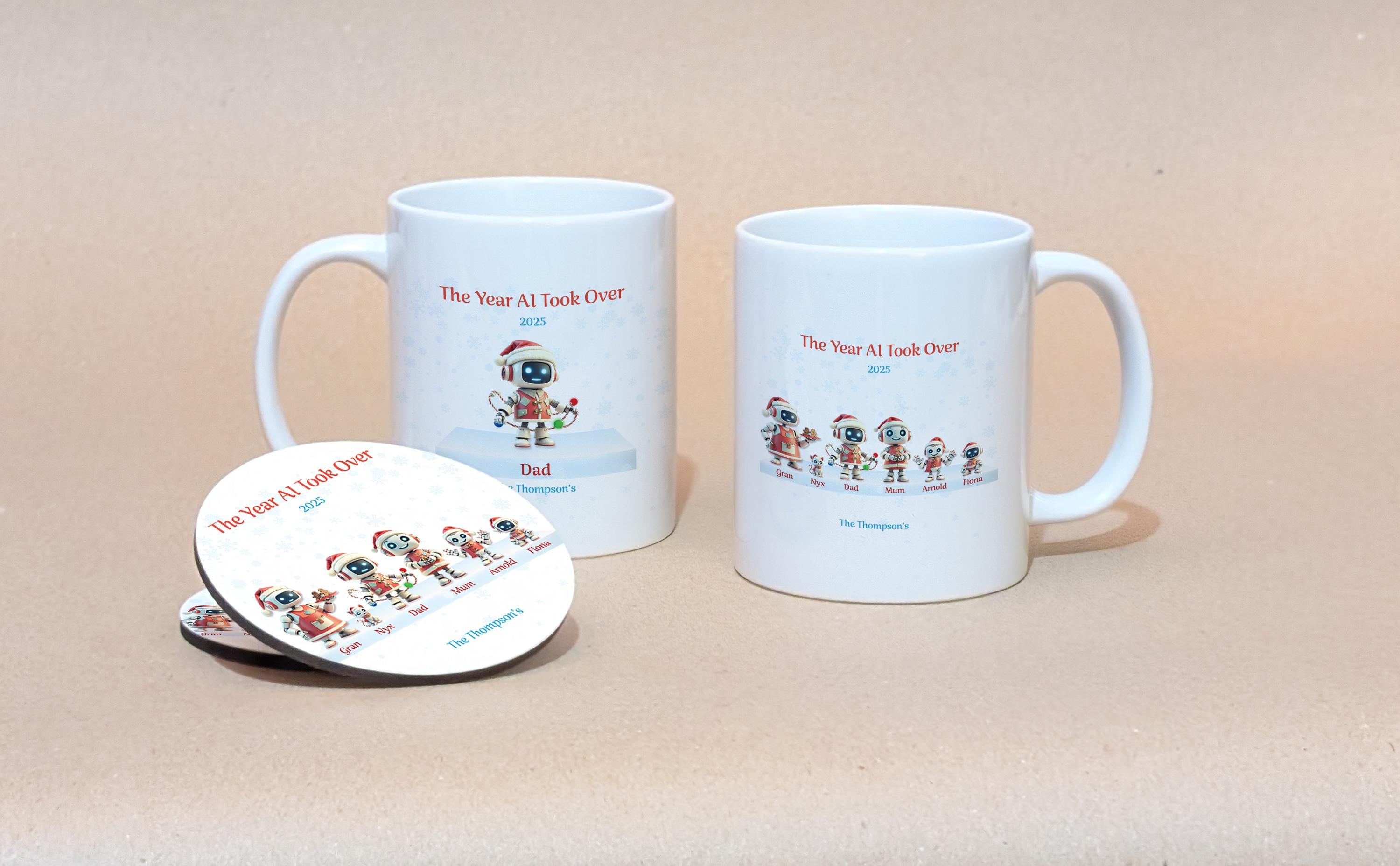 Personalised AI Family Christmas Mug