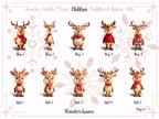 Personalised Family Reindeer Glass Christmas Decoration