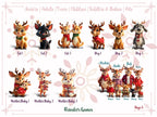 Personalised Family Reindeer Glass Christmas Decoration