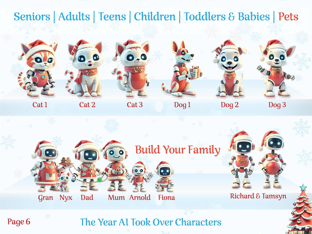 AI Family Glass Christmas Decoration