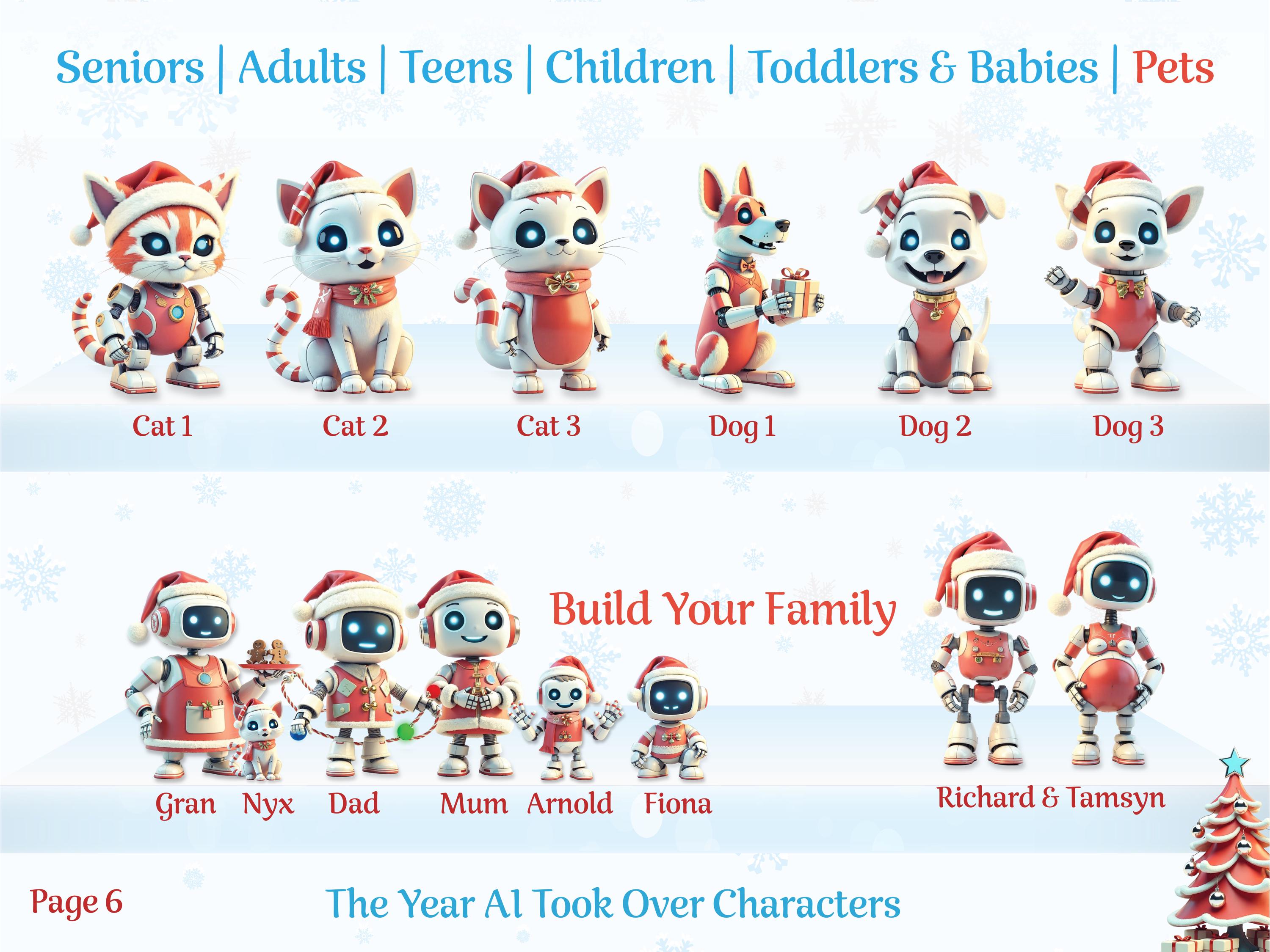 AI Family Glass Christmas Decoration