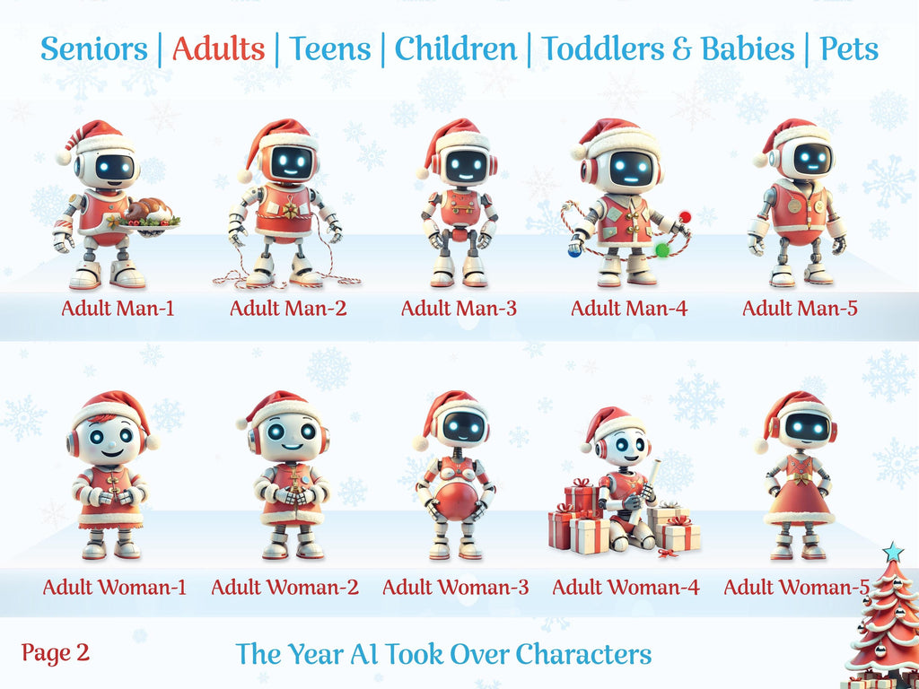 AI Family Glass Christmas Decoration